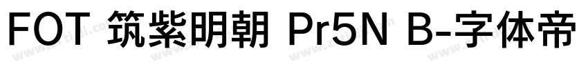 FOT 筑紫明朝 Pr5N B字体转换